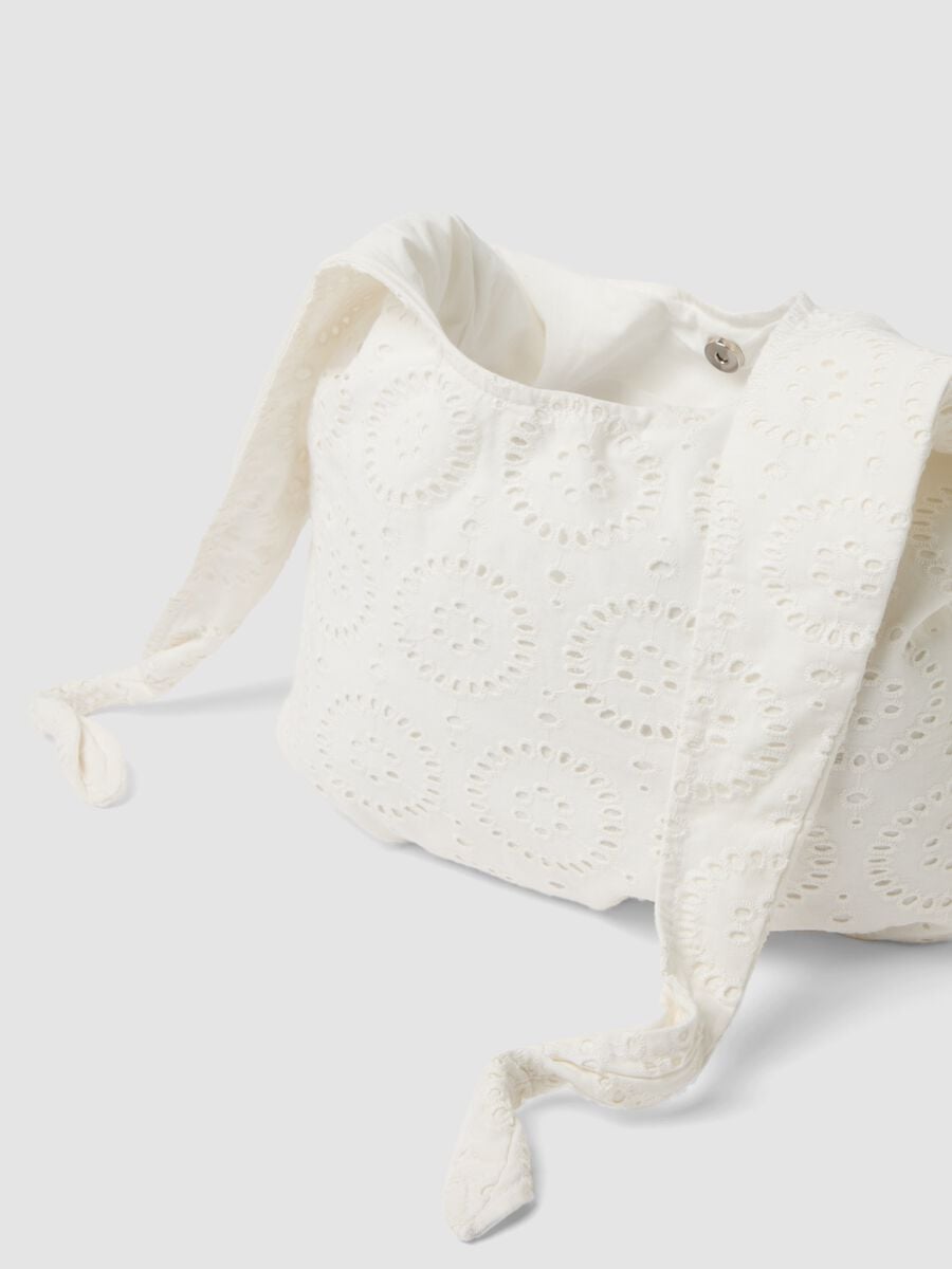 White broderie anglaise cotton beach bag_1