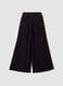 Black wide-leg trousers in pure cotton_5