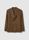 Brown Slim Fit Double Breasted Blazer_4