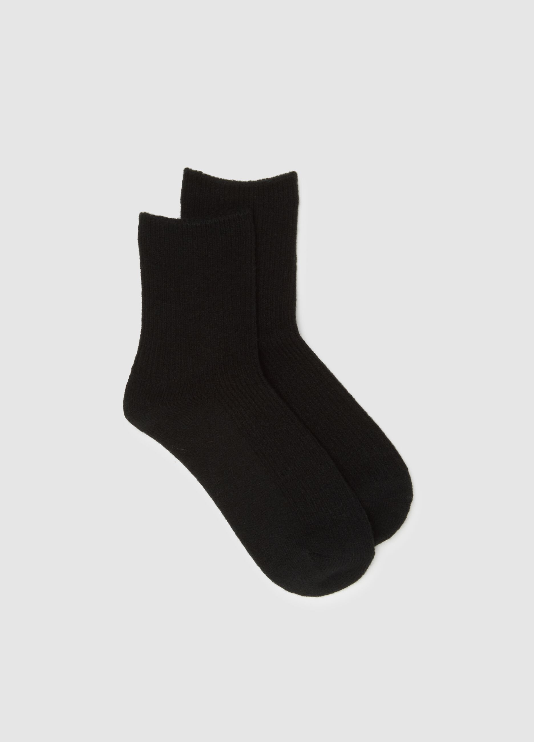 Black Short Elasticated Socks