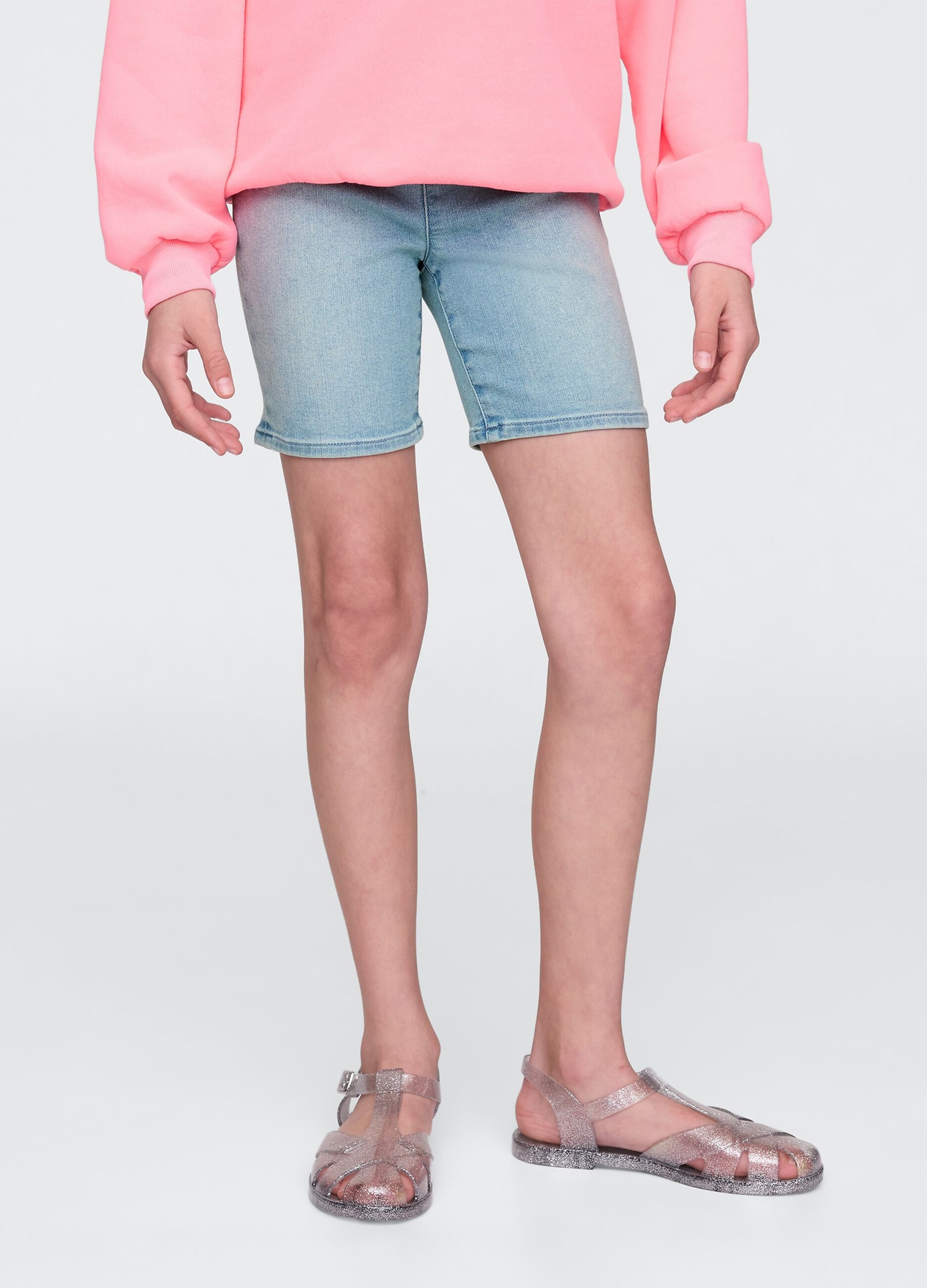 Blaue Denim-Shorts f&uuml;r M&auml;dchen