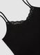 Black stretch viscose vest top with deep V-neck lace trim_2