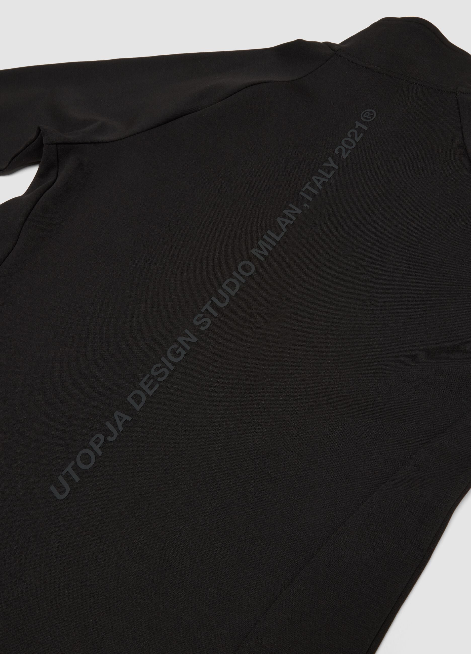 Technical Half-Zip Sweater &ndash; Fitted Black