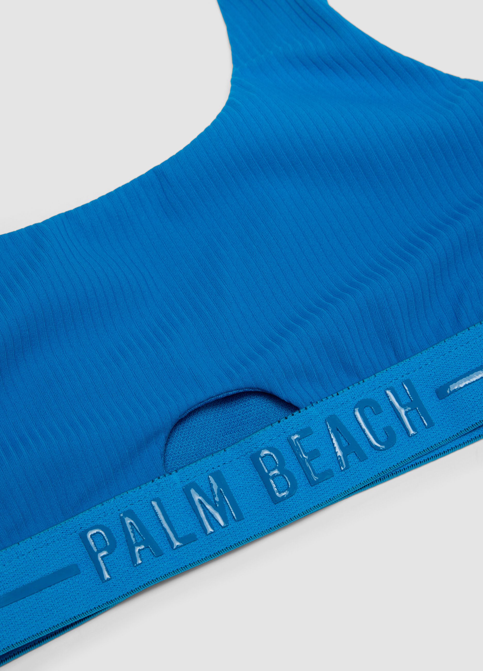 Bikini blu in tessuto elasticizzato