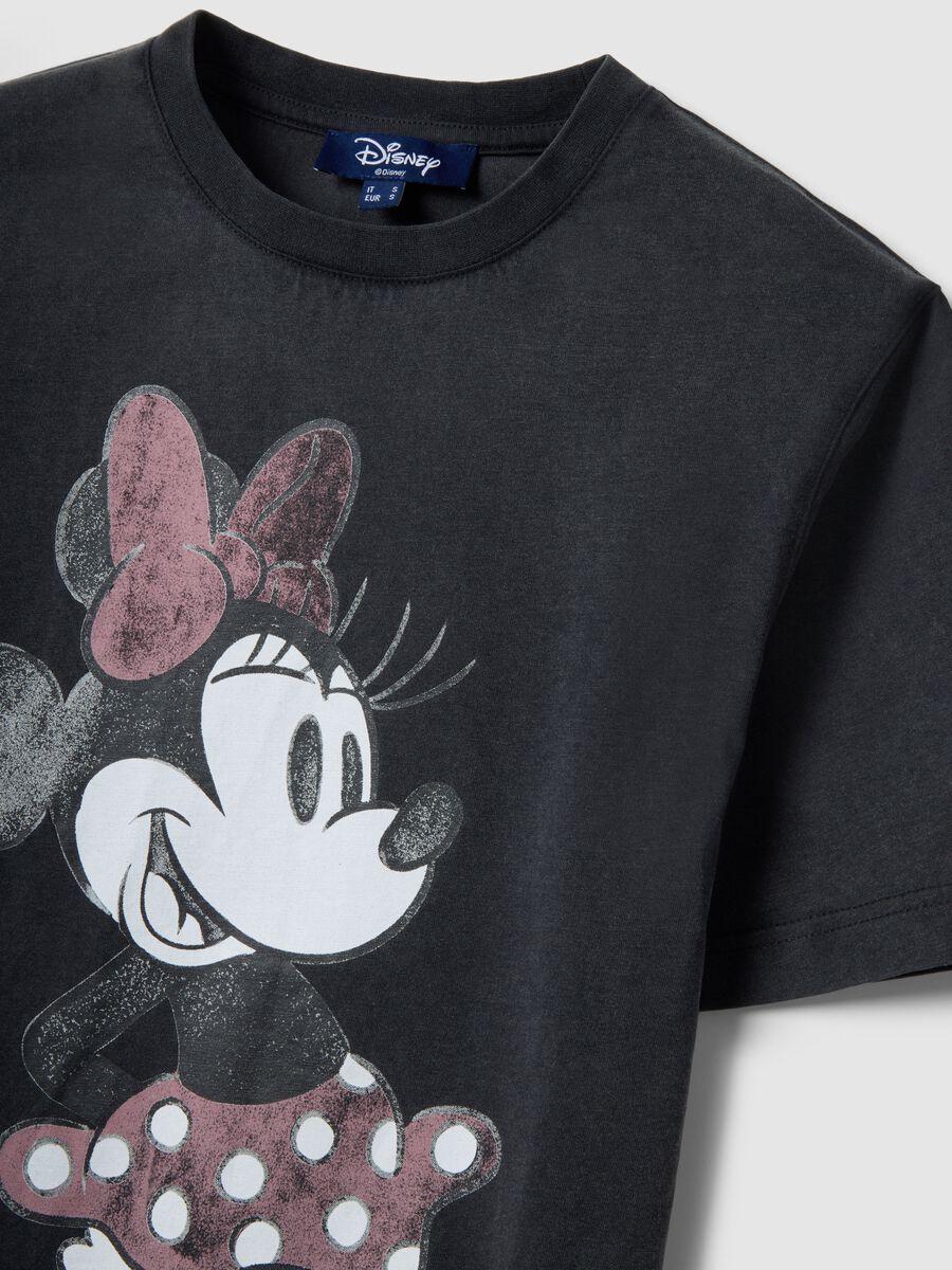 Grey pure cotton regular fit T-shirt with Minnie print_5