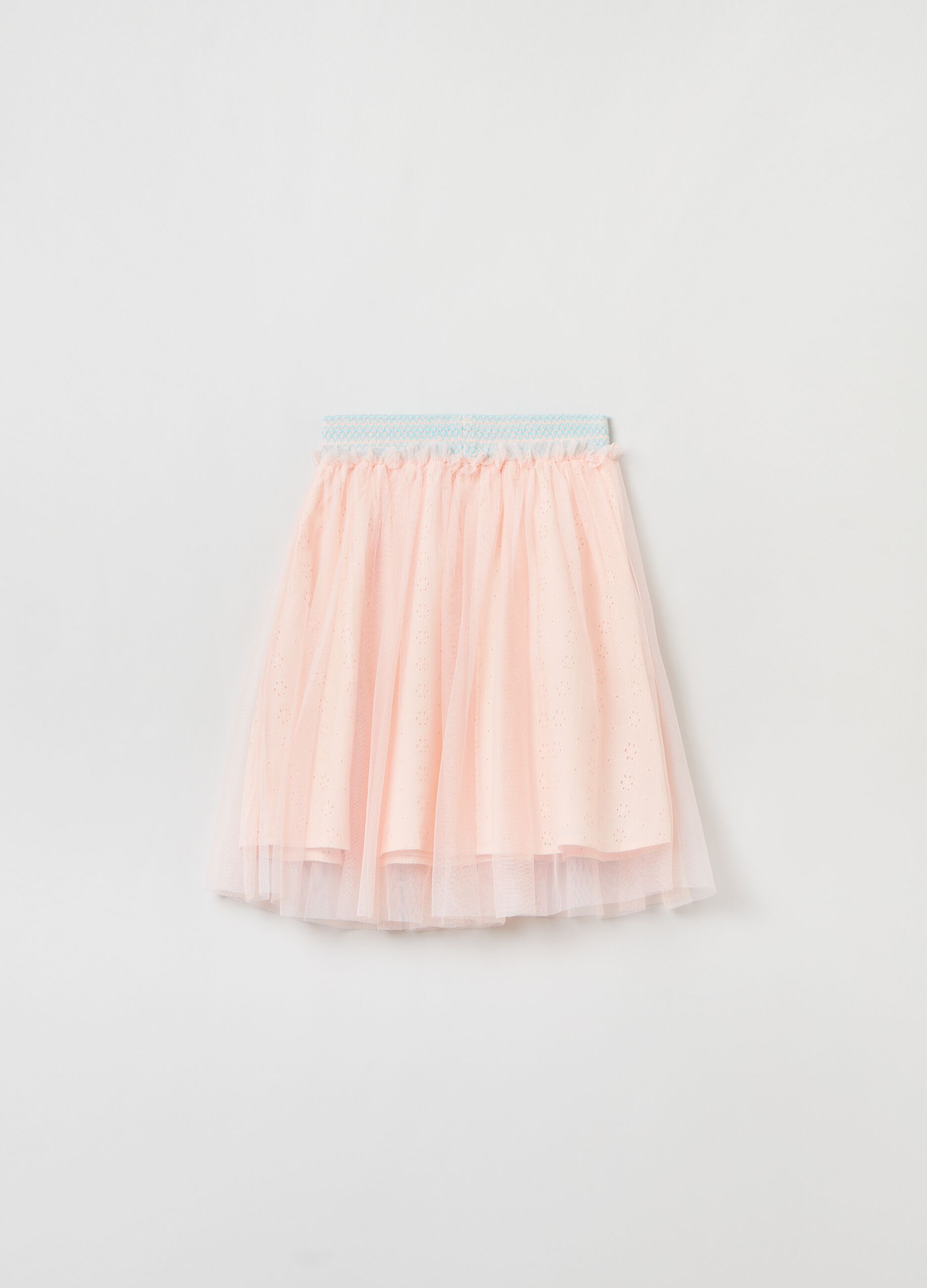 Broderie anglaise skirt with tulle_1