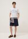 Wei&szlig;es T-Shirt aus reiner Baumwolle mit Frontprint, Regular Fit_1