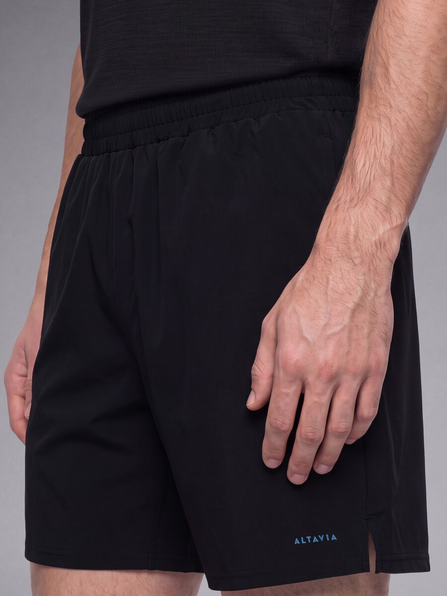 Black stretch easy-dry shorts ALTAVIA_3