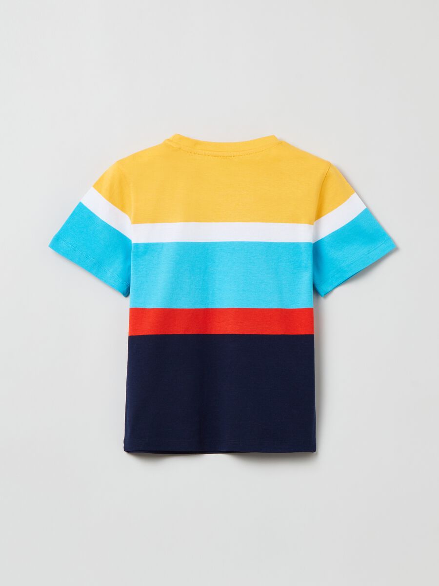 Camiseta de algodón color block_1