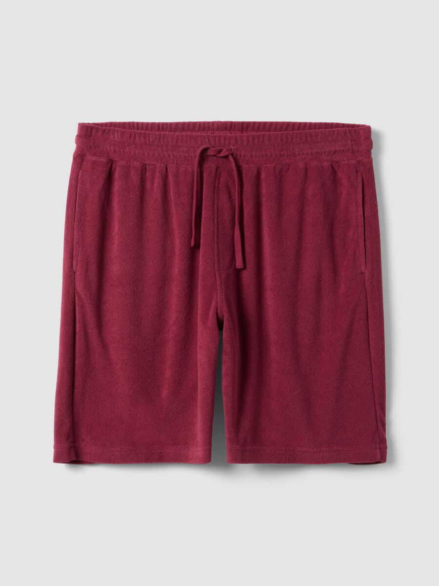 Rote Bermuda-Shorts aus Baumwollmix mit elastischem Bund_4