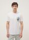 Wei&szlig;es T-Shirt aus reiner Baumwolle mit Print, Regular Fit_1
