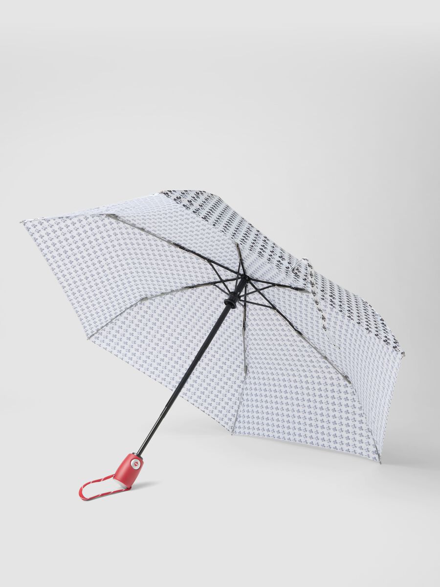 Multicolour umbrella with Mickey Mouse prints and red handle_2