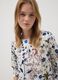 Wei&szlig;e Bluse aus Stretch-Baumwolle mit Blumenprint_0