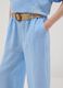 Hellblaue Wide-Leg-Hose aus reinem Leinen mit elastischem Bund_3