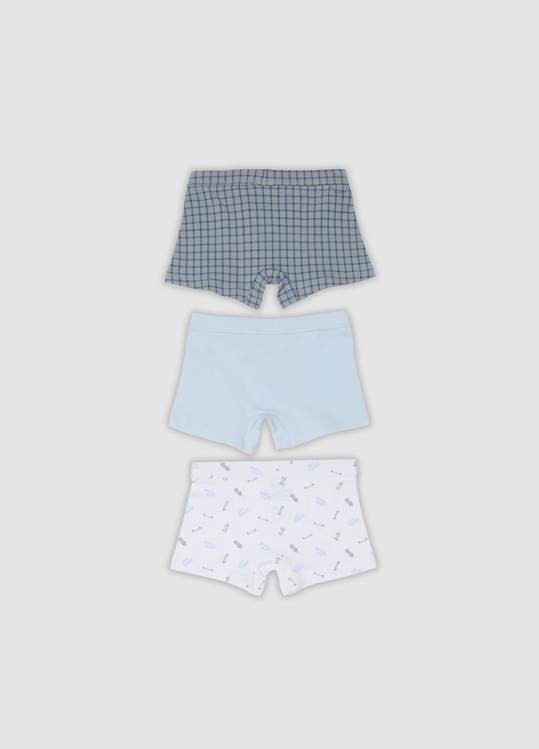 3-pack of multicolour organic cotton boxers for babies and toddlers