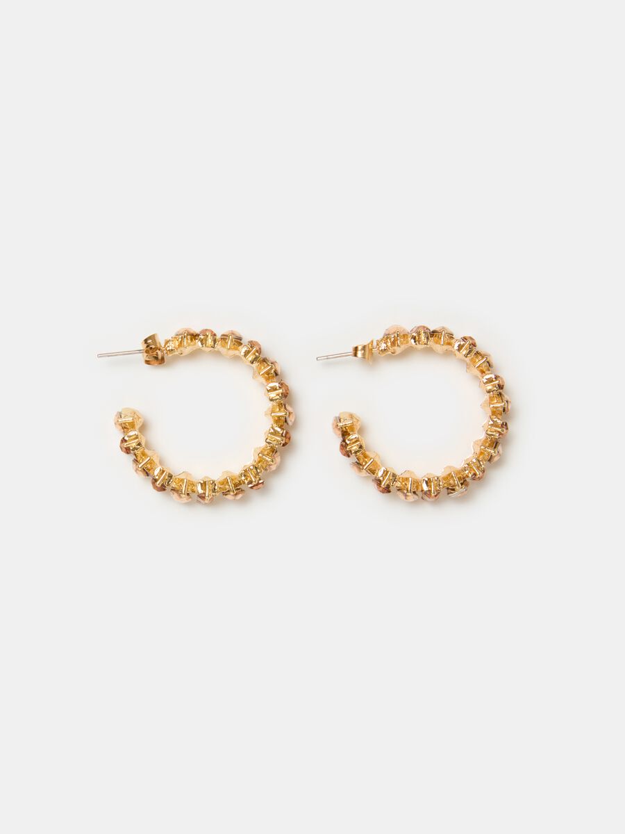 Semi-circle earrings with stones_0