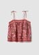 Regular-fit multicolour blouse with thin straps and floral print_4