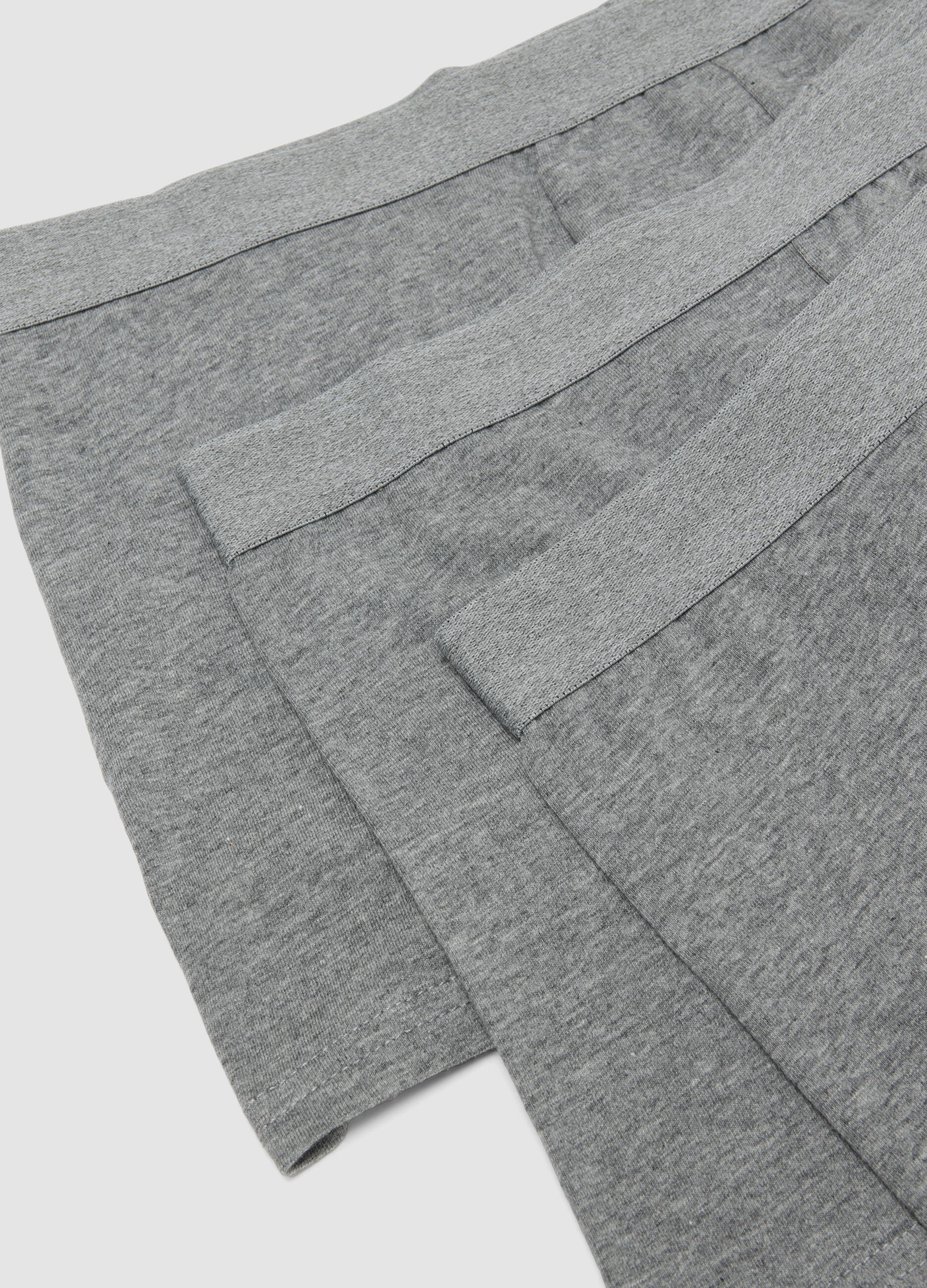 Tripack di boxer grigi in cotone organico
