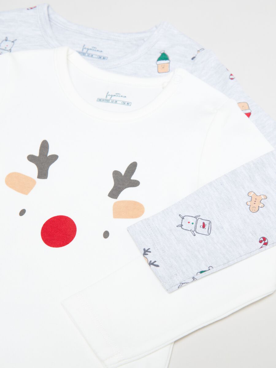 Two-pack long-sleeved onesies with Christmas print_2
