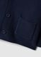 Blue pure cotton cardigan for children, regular fit with pockets and buttons_3
