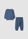 Blue organic cotton puppy-print pyjamas for baby_1