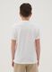 Polo in puro cotone bianca da ragazzo regular fit con collo coreano_2