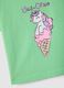 Girls' green pure cotton regular fit t-shirt with ice cream_2