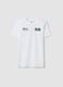 Boys' white pure cotton t-shirt regular fit with prints_0