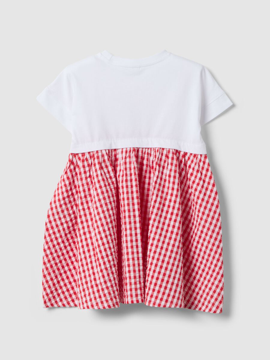 Girl's multicolour pure cotton dress regular fit with Minnie_1