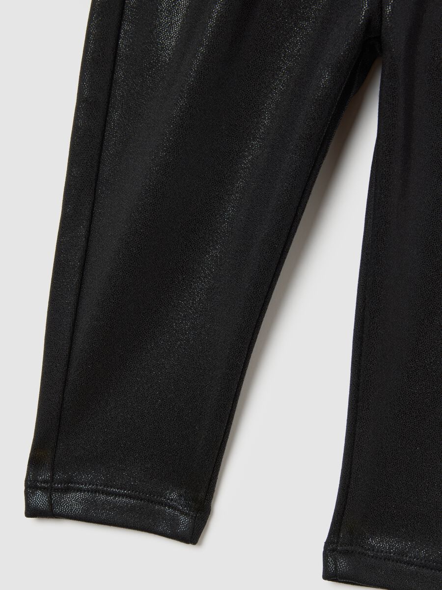 Black stretch trousers in fabric blend_3