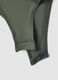 Body verde in tessuto elasticizzato con arricciature regular fit_1