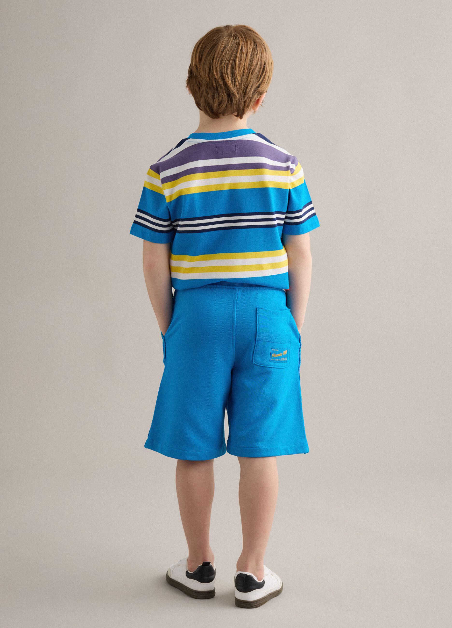 Children's pure cotton blue baggy shorts