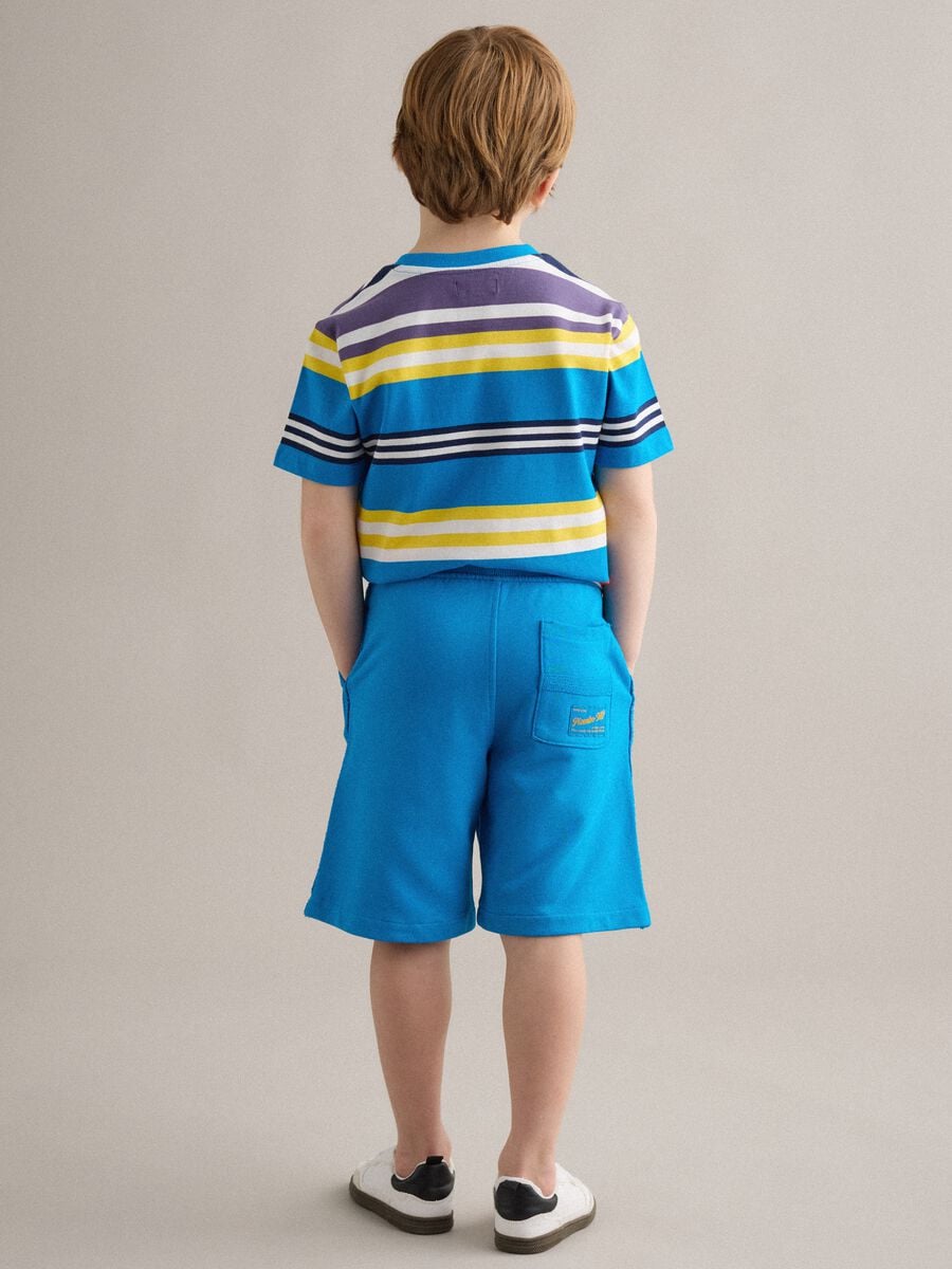 Children's pure cotton blue baggy shorts_1