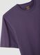 Purple short sleeve pure cotton regular fit T-shirt_5