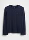 Blue Long Sleeve Cotton Shirt_0
