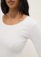 White long sleeve crew neck cotton blend regular fit shirt_3