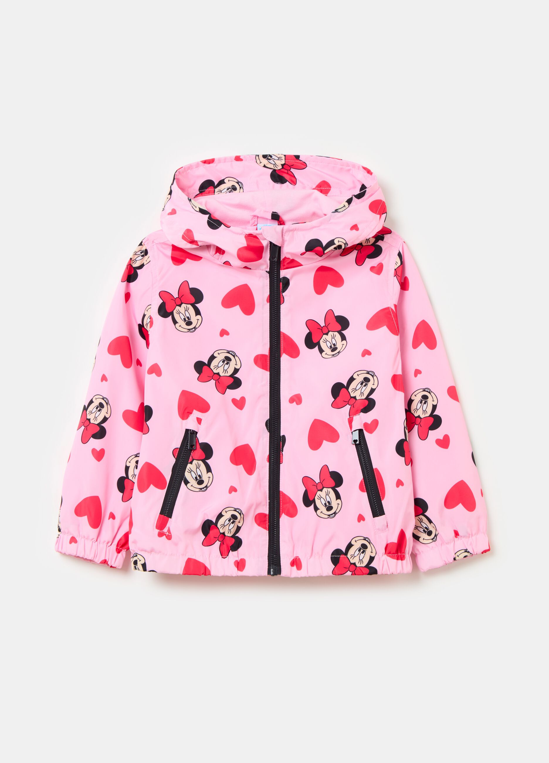 Waterproof jacket with Minnie Mouse print