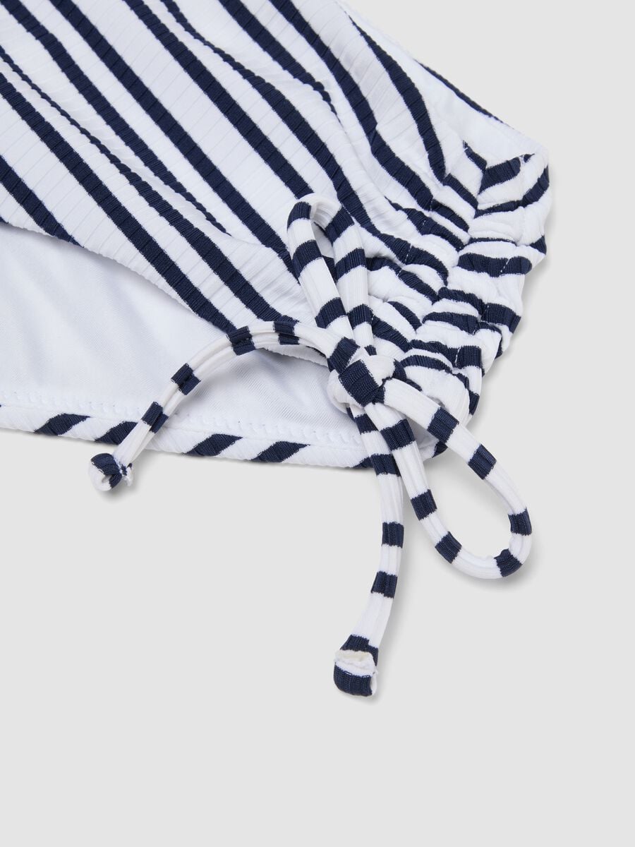 Blue and white striped stretch bikini bottoms_5