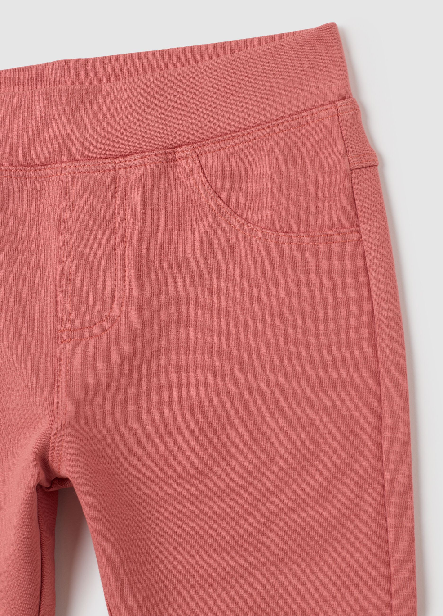 Pink stretch cotton set for girls