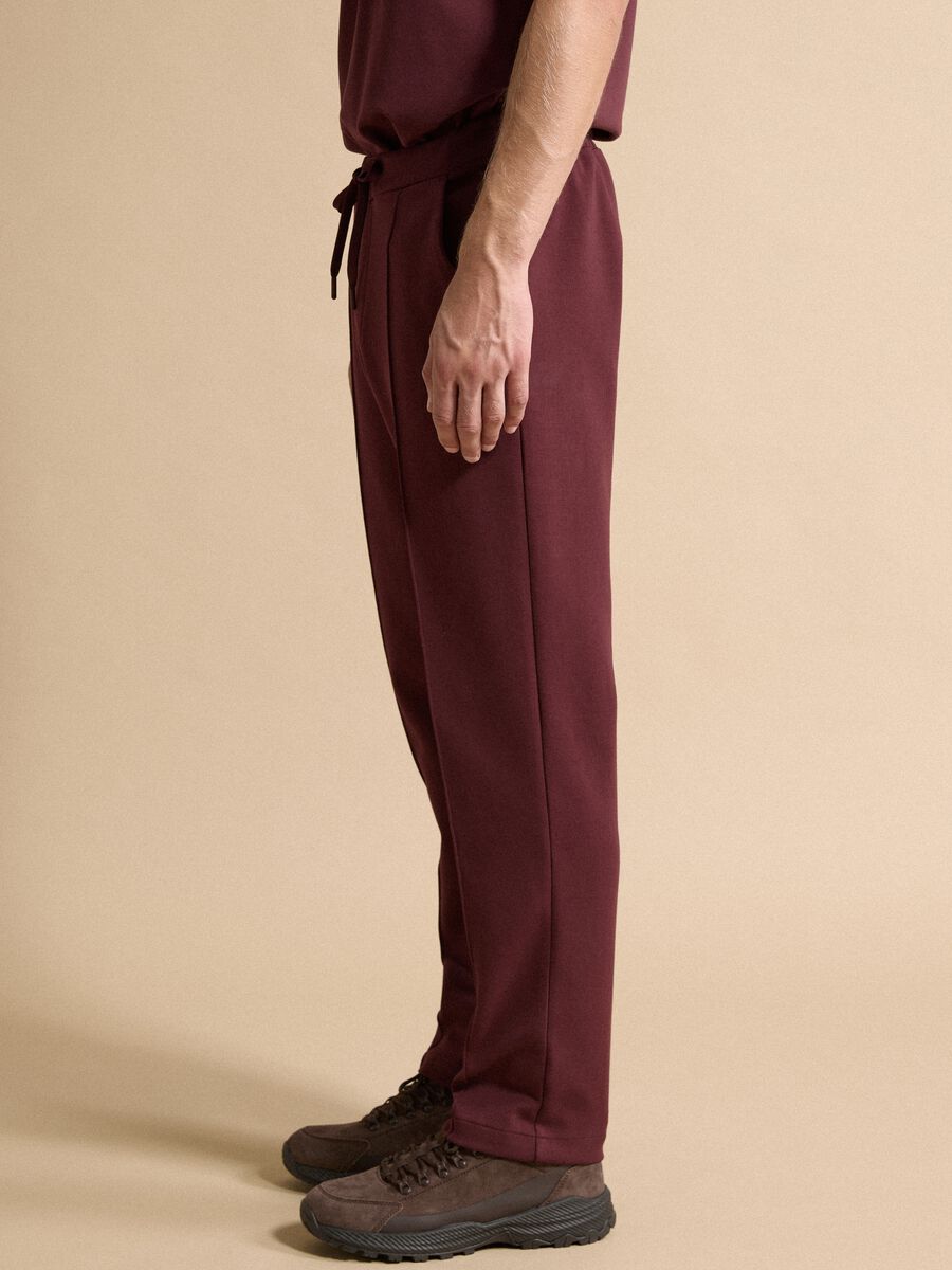 Pantal&oacute;n rojo de algod&oacute;n el&aacute;stico regular fit_2