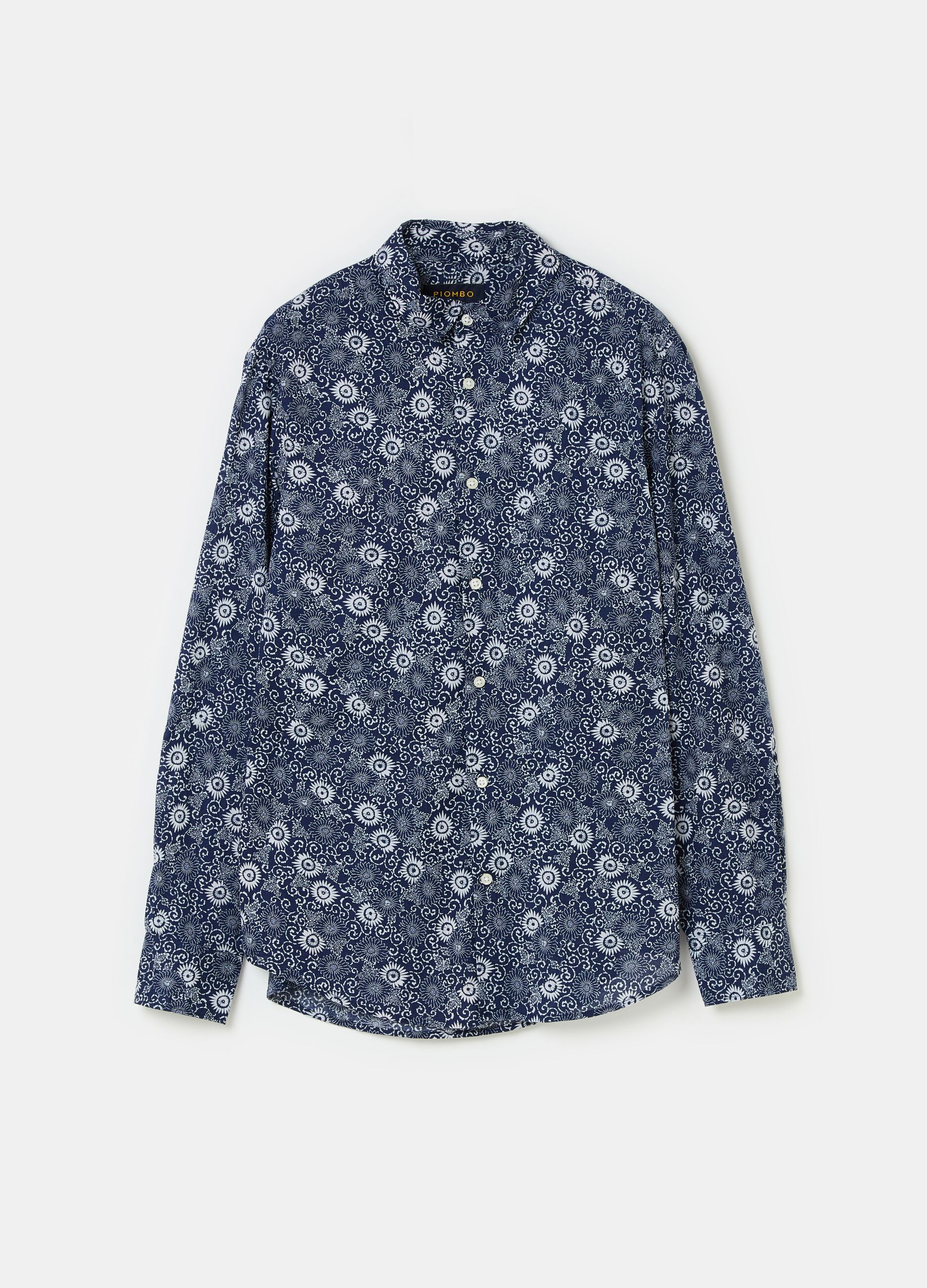 Floral pattern shirt in cotton