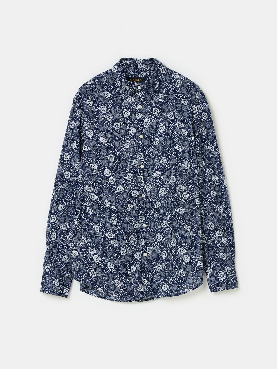 Floral pattern shirt in cotton_3