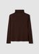 Brown pure cotton crew-neck T-shirt_6
