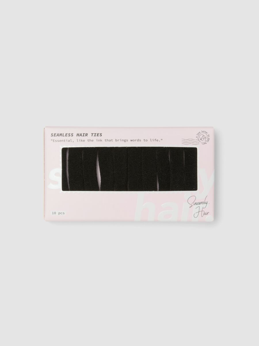 SINCERELY HAIR &Eacute;lastiques sans couture, lot de 10, noir_0