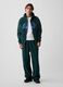 Pantaloni verdi in misto cotone con gamba ampia_0