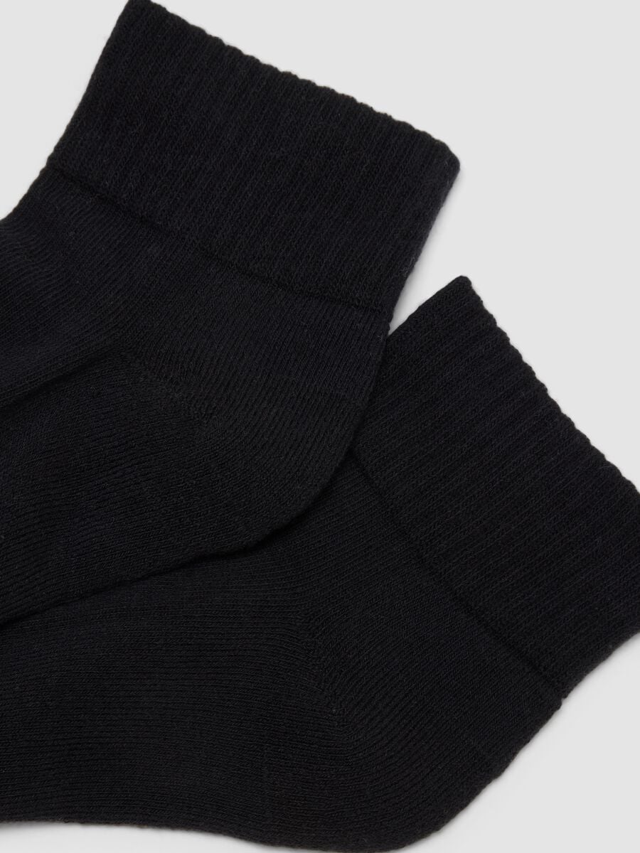 2-pack of black ankle sports socks in stretch organic cotton_1