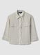 Regular-fit white and brown striped viscose-linen blend shirt_5