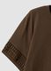 Brown pure cotton short-sleeve T-shirt_5