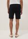 Schwarze Regular-Fit-Shorts aus reiner Baumwolle mit Kordelzug_2