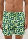 Blaue Boxer-Badeshorts mit Limoncello-Print_1
